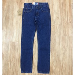 Quần Jeans Nam LV Ống Côn Đứng Màu Xanh Dương Sáng