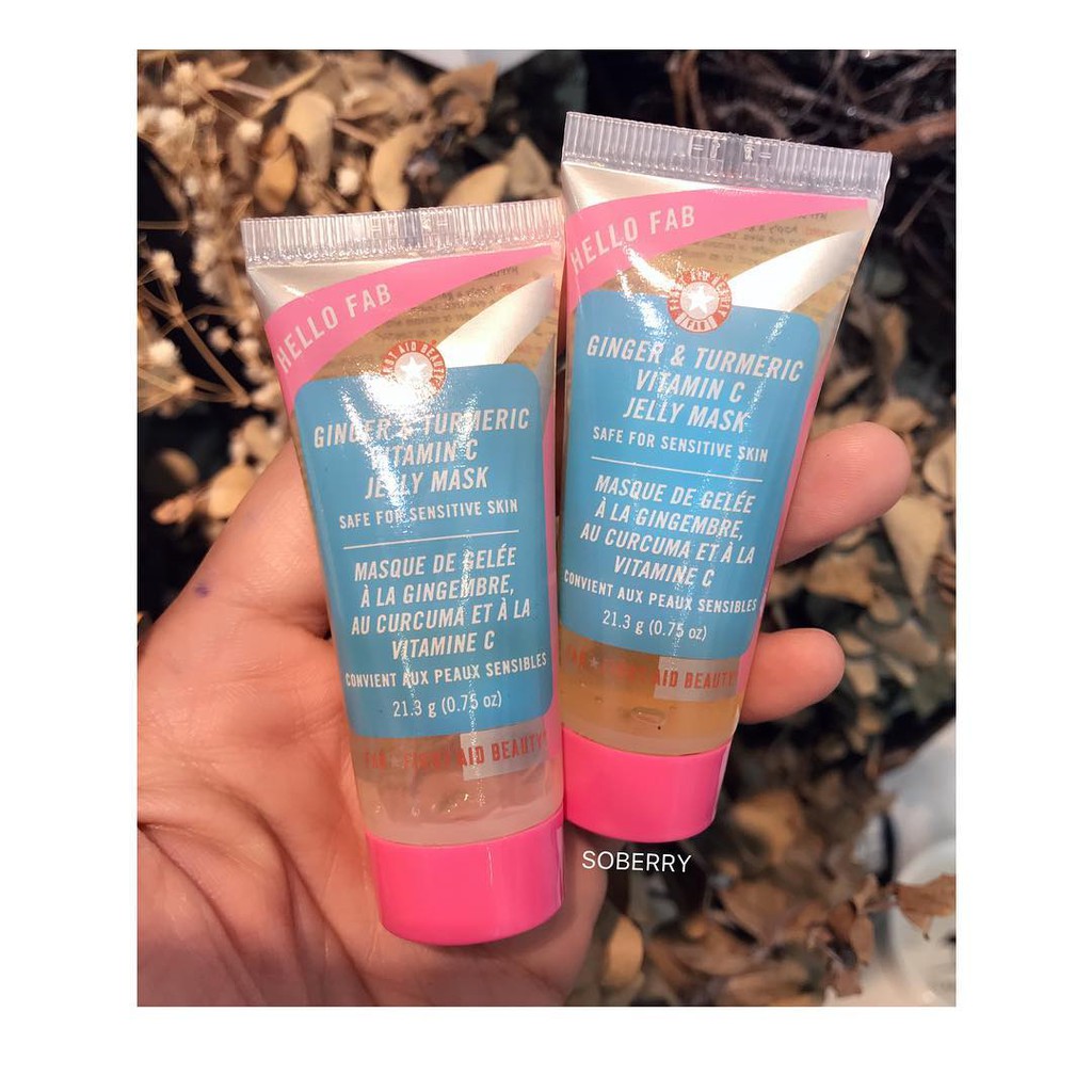 [21.3g] Mặt nạ First Aid Beauty Hello FAB Ginger &amp; Turmeric Vitamin C Jelly Mask