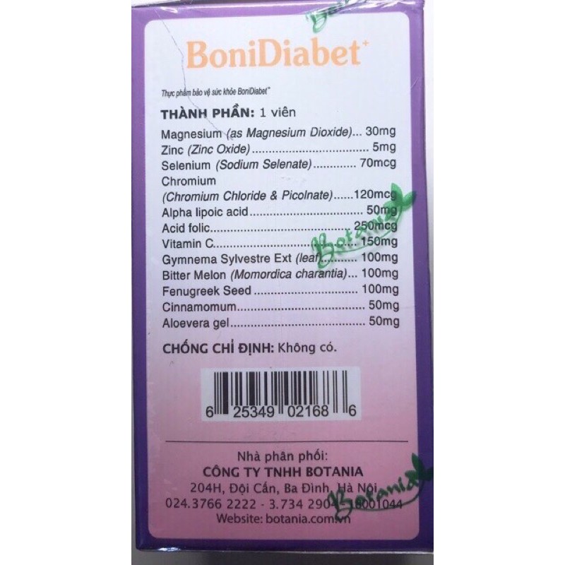 Bonidiabet Hộp 60 viên giúp ổn định đường huyết | BigBuy360 - bigbuy360.vn