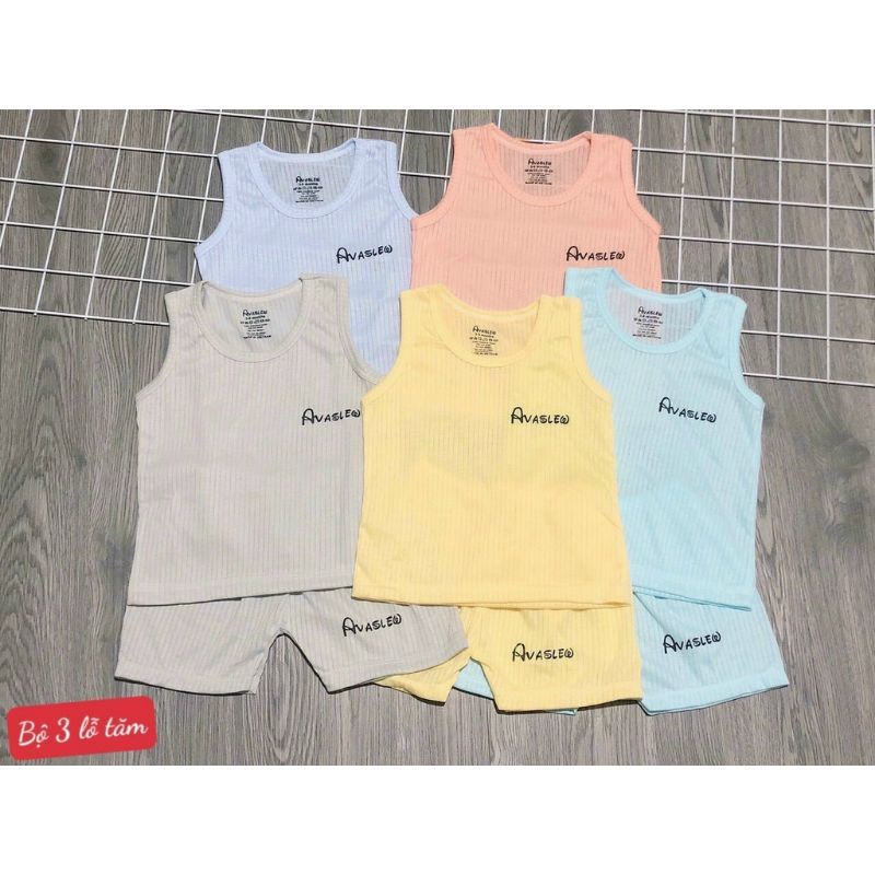!!!SALE!!! Bộ cotton ba lỗ tăm tre AVALEW cho bé 6-14kg