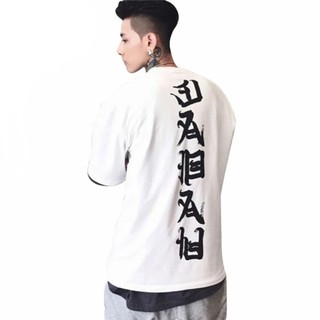 áo thun tay lỡ nam nữ form rộng Stee Hong Kong 2019 In White màu đen và trắng cotton Ngầu Store