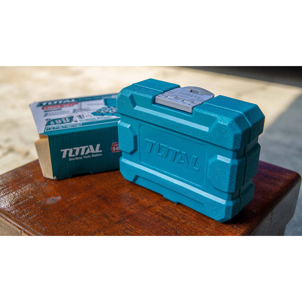 Bộ đầu tuýp 14 chi tiết TOTAL THKTETS0114 | Dùng để mở bu long đai ốc trong việc tháo lắp, sửa chữa , Bộ tuýp ngôi sao