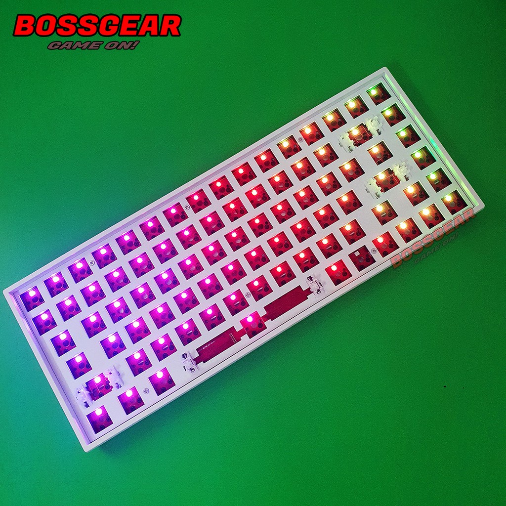 Bộ KIT DIY F84 RGB 3 chuẩn kết nối typec 2.4G Bluetooth 5.0 Hotswap 5 pin có mút tiêu