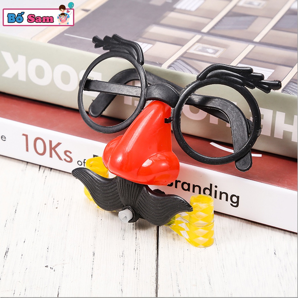 Mắt kính chú hề, mặt nạ thổi râu, trò chơi trêu trọc thú vị Shop Bố Sam