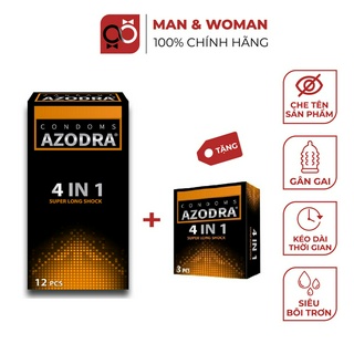 Bao cao su Azodra Gân Gai Kéo dài TG Thái Lan Hộp 12 cái CON020