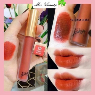 Son kem lỳ bbia màu 12 cam cháy velvet lip tint