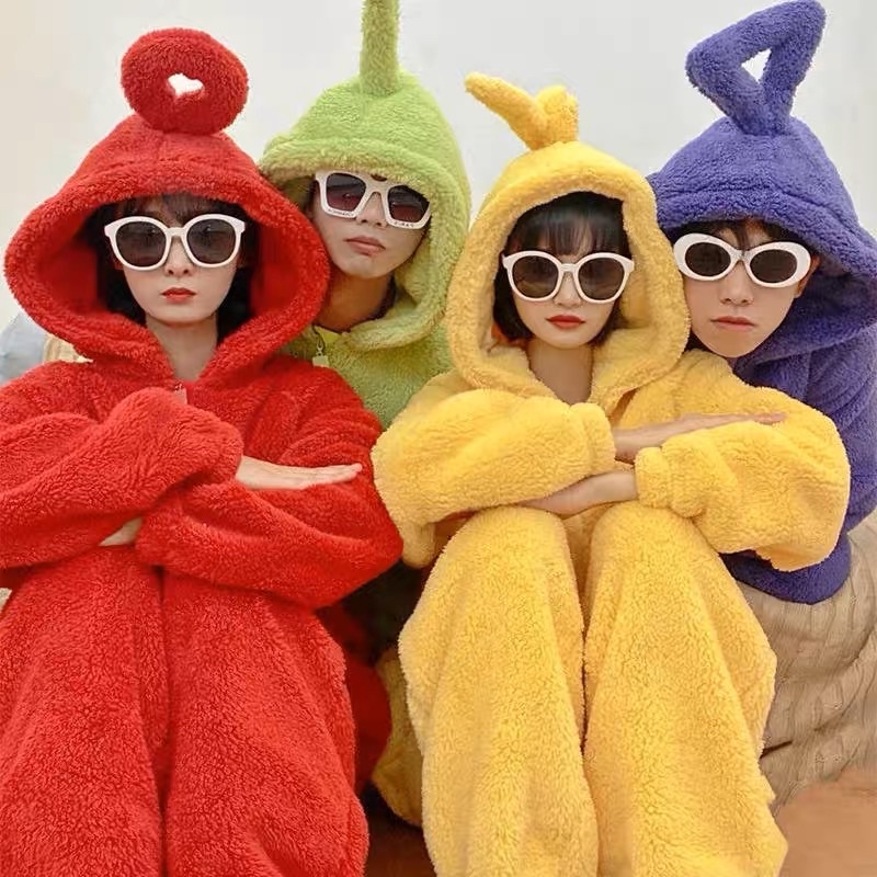 Bộ ngủ bông liền người hình các em bé rối Teletubbies