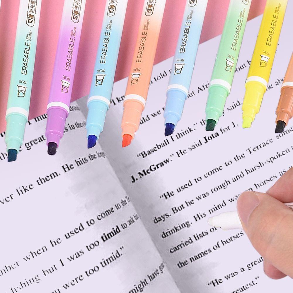 LAKAMIER Set 12 Bút Bắt Sáng Hai Đầu Có Thể Xóa Được Màu Sắc Ngọt Ngào