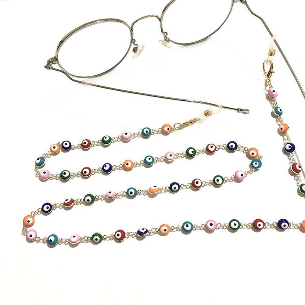 Dây Đeo Mắt Kính Đính Hạt Kim Loại Chống Thất Lạc Thời Trang Cho Nữ