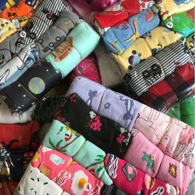 Set 3-5-10c Quần chục dài sơ sinh đến 18kg chất cotton bozip xuất dư