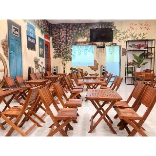 Ghế gỗ xếp thấp