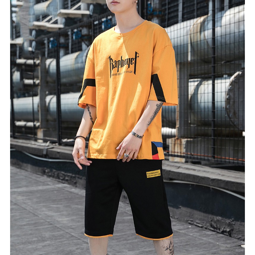Bộ Quần Áo Thun Nam Thời Trang In Chữ RAPHOTEF Cá Tính Năng Động Zenkonam MEN QA 090
