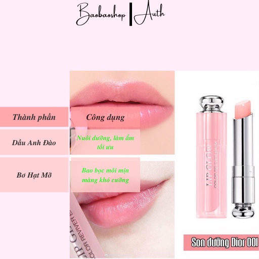 Son Dưỡng Môi Dior 001 004 Addict 1.5g Bản Tester New 2022 giá siêu hời