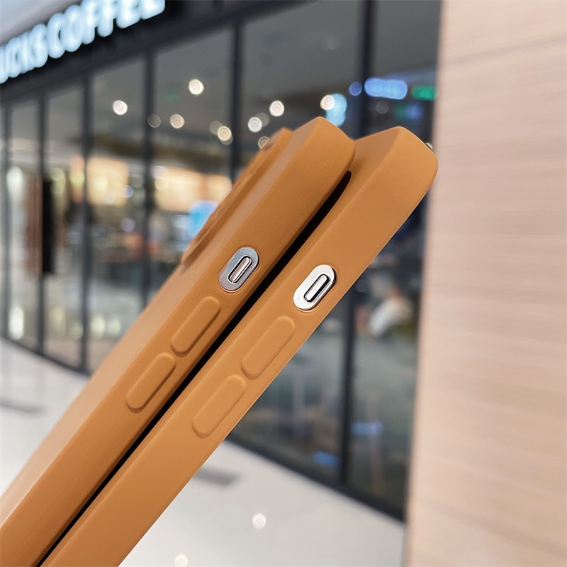 Ốp Điện Thoại Silicon Dẻo Màu Trơn Bảo Vệ Camera Cho iPhone 13 12 11 Pro Max 13Pro 12Pro 11Pro X XS XR 8 7 6 6S Plus