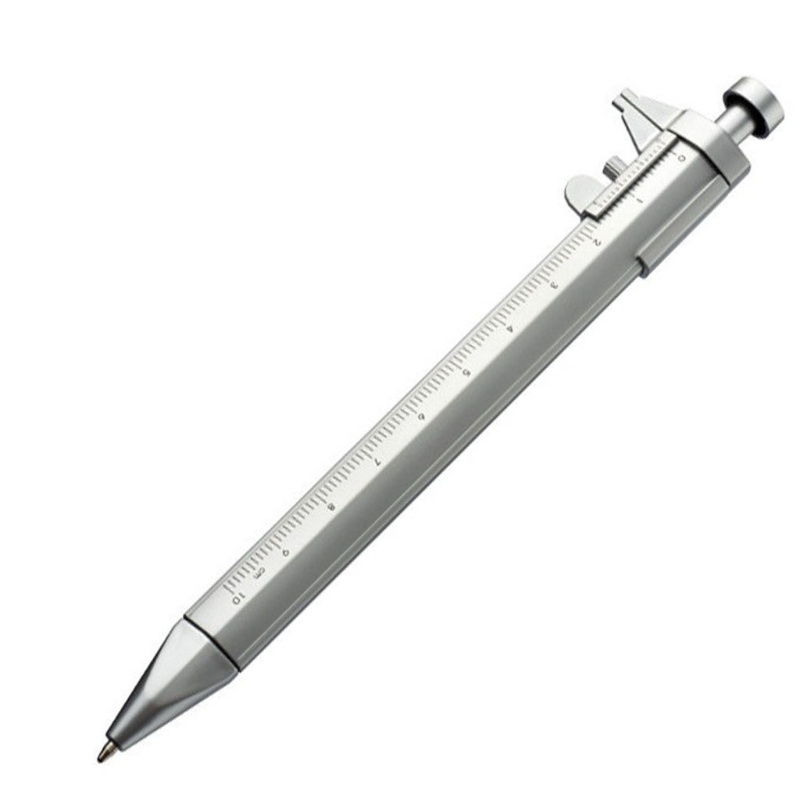 Set 2 bút thước đo mực gel 10cm chống sốc đa năng tiện dụng