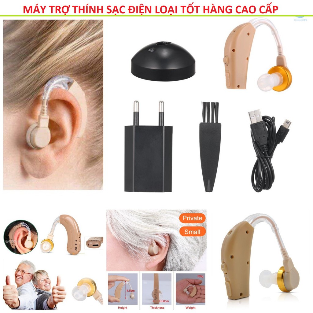 (GIÁ SỈ) Máy Trợ Thính Không Dây JZ-1088F2 Có Sạc Điện Cho Người Già Điếc Nặng Chinh Hãng - Tai Nghe Trợ Thính