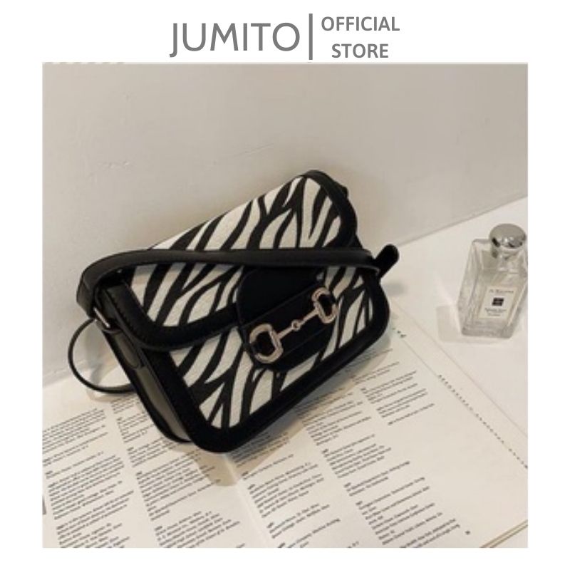 Túi xách nữ đeo chéo kẹp nách GC phối màu hàng Quảng Châu form túi cứng trend 2022 JUMITO SF534
