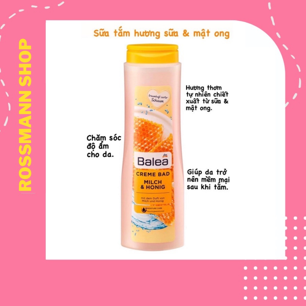 Sữa tắm Balea Mật Ong 75ml của Đức
