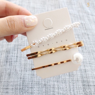 Set 3 Kẹp Tóc Nữ Đính Ngọc Trai