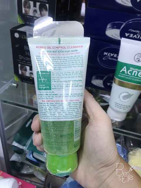 Gel rửa mặt kiểm soát nhờn Acnes Mentholatum (100g)