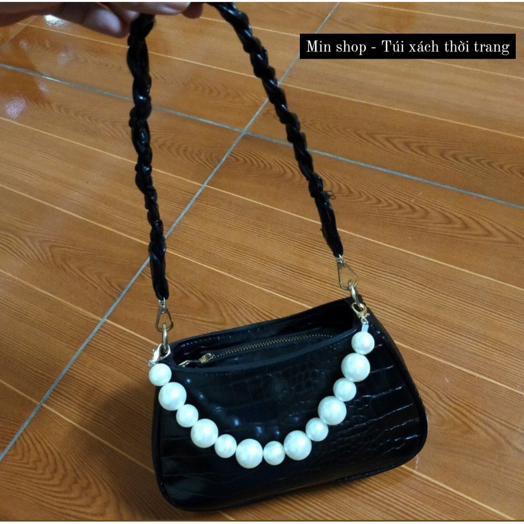 TÚI XÁCH NỮ DÂY NGỌC MẪU MỚI SIZE 20 TÚI KẸP NÁCH DÂY NGỌC CÓ 3 DÂY KÈM DÂY ĐEO CHÉO THEO | BigBuy360 - bigbuy360.vn