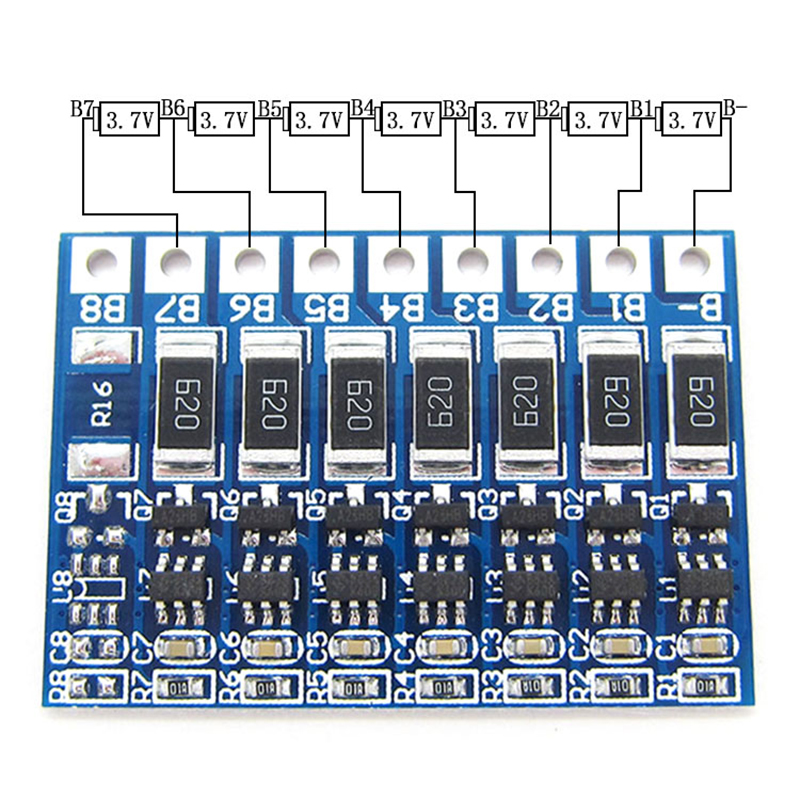 Bản Mạch Bảo Vệ Pin Lithium 7S 29.4V 4.2V 18650 66mA