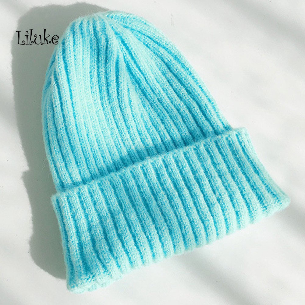 Mũ Len Beanie Màu Trơn Thời Trang Thu Đông Cho Nữ