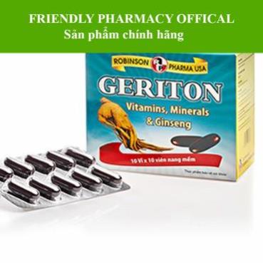 Geriton - Hỗ trợ bổ sung vitamin khoáng chất và nhân sâm Hàn Quốc giúp bồi bổ cơ thể, nâng sức đề kháng (100v)