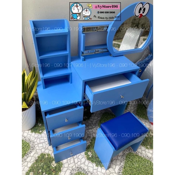 BÀN TRANG ĐIỂM ĐÔREMON GƯƠNG TỦ KÉO