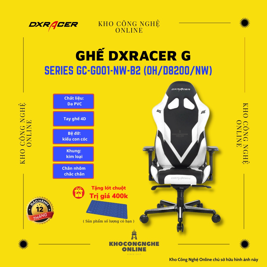 Ghế DXRacer G Series GC-G001-NW-B2 (OH/D8200/NW)