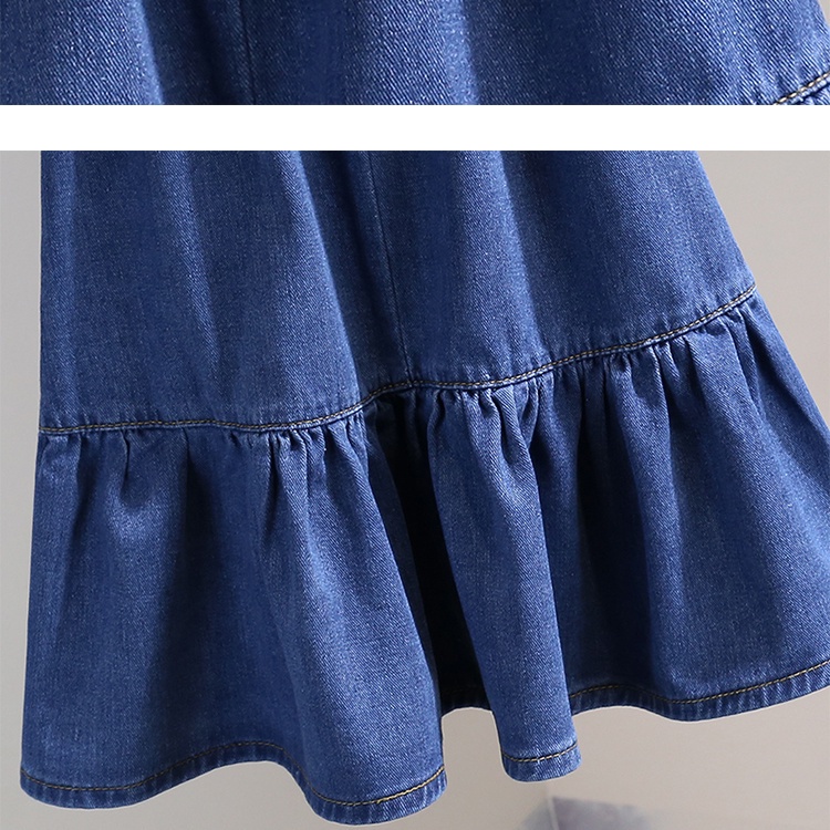 Đặc Biệt Mới Offer ~ Chân Váy Denim Ngắn Dáng Chữ a Xếp Ly Phong Cách Mới 2022 Cho Bé Gái