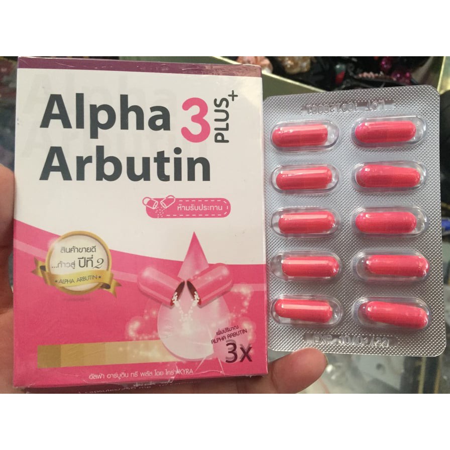 Viên Bột Kích Trắng Alpha Arbutin 3 Plus+ [ 1 Vỉ 10 Viên ]