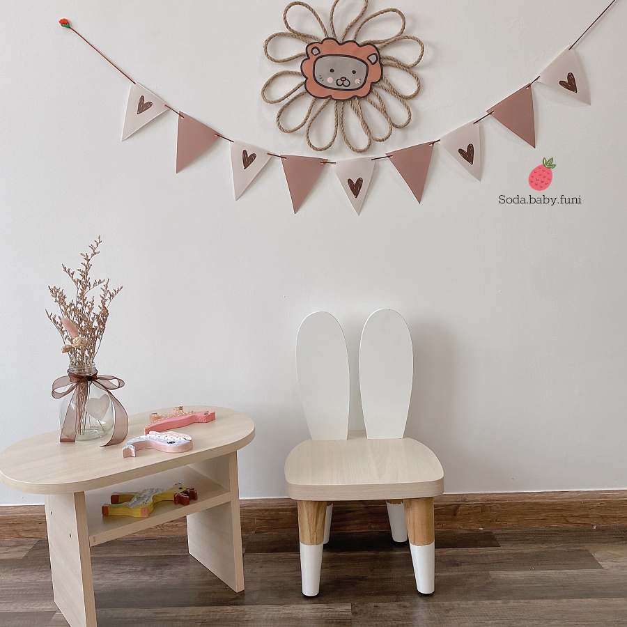 Dây tam giác trang trí phòng tông nâu phong cách hàn quốc dài 140cm