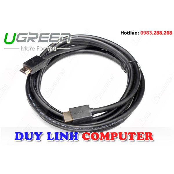 Cáp HDMI 5m Ugreen 10109 Chính hãng hỗ trợ 3D 4K HD 1080