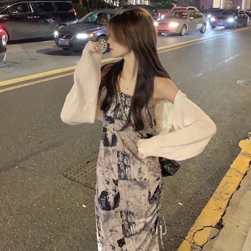 Đầm Dây Rút Hở Lưng Phong Cách Cổ Điển Thiết Kế Mới Size s 2022 Cho Nữ