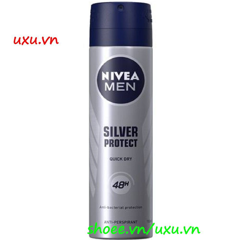 Xịt Khử Mùi Nam 150Ml Nivea Silver Protect Phân Tử Bạc, Với uxu.vn Tất Cả Là Chính Hãng.