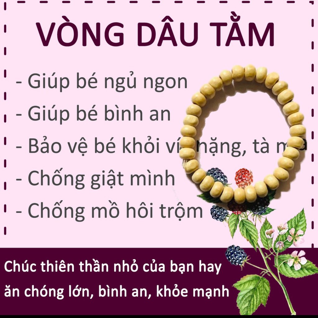 Vòng dâu tằm chỉ đỏ cho bé sơ sinh ngủ ngon, bảo vệ giấc ngủ bé yêu