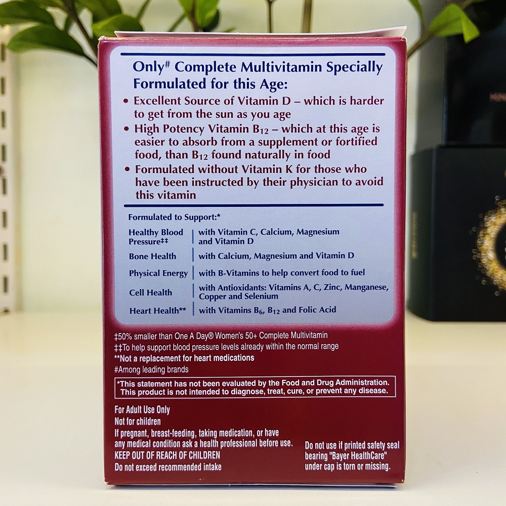 Viên uống tổng hợp cho nam/nữ 65 tuổi One A Day Proactive 65+ Bayer