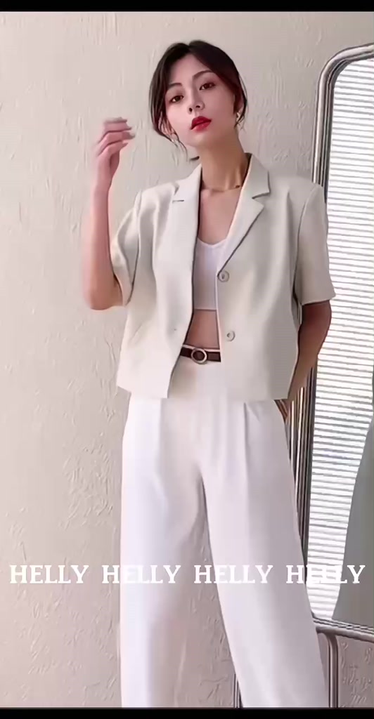 ÁO BLAZER NỮ CROPTOP TAY NGẮN HELLY SHOP | BigBuy360 - bigbuy360.vn