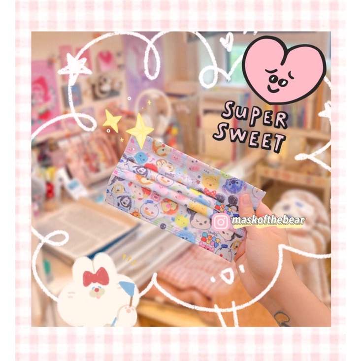 Khẩu trang Mickey Chính Hãng trẻ em và người lớn Mask of the Bear