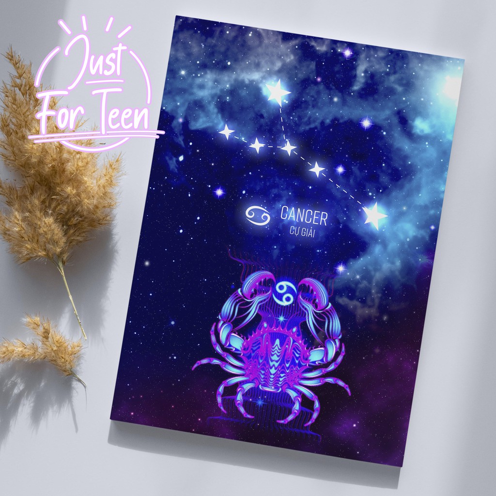 Giấy bọc vở giấy bao tập cung hoàng đạo Zodiac Cancer - Cự Giải (22/6 – 22/7)