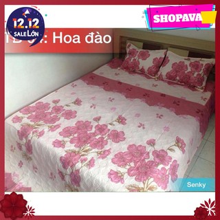Thanh lý chăn hè trần bông poly hoa đào