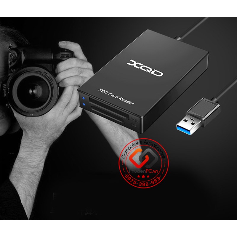 Đầu đọc thẻ nhớ đa năng XQD, SD máy ảnh chuyên nghiệp ra USB 3.0, USB Type-C tốc độ cao