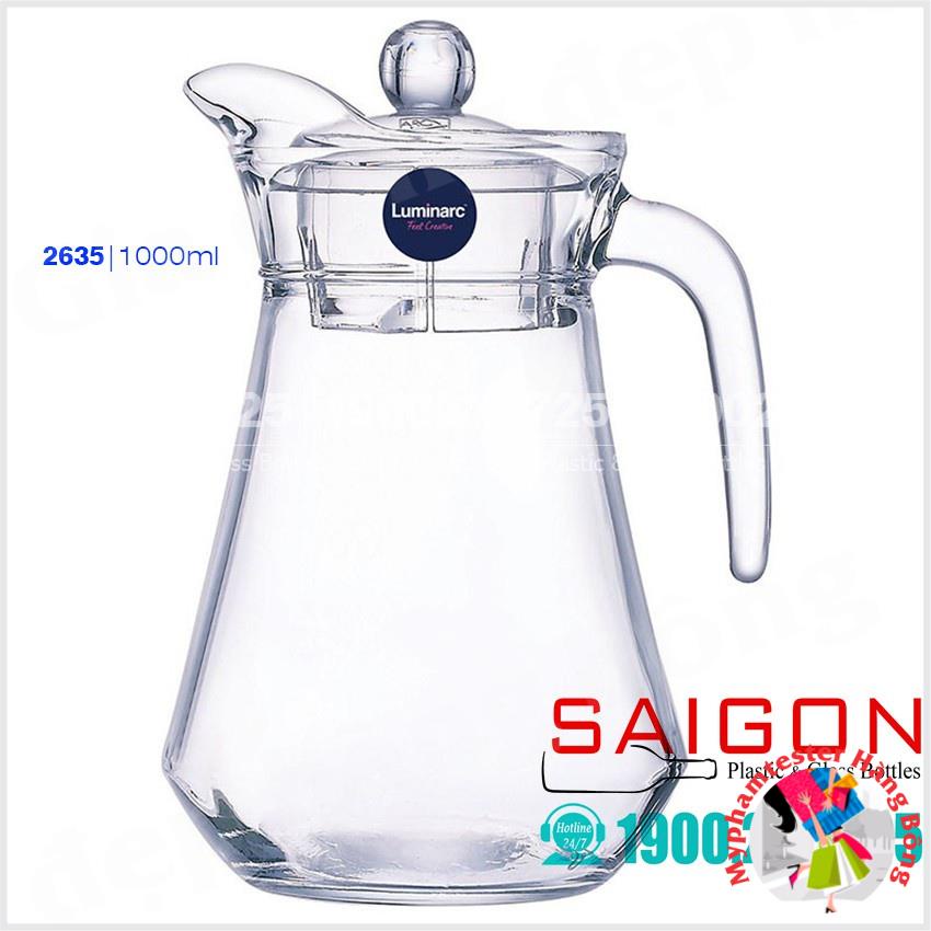 Bình Nước Thủy Tinh Luminarc Arc 1000ml ,1300ml | Tùy Chọn Dung Tích