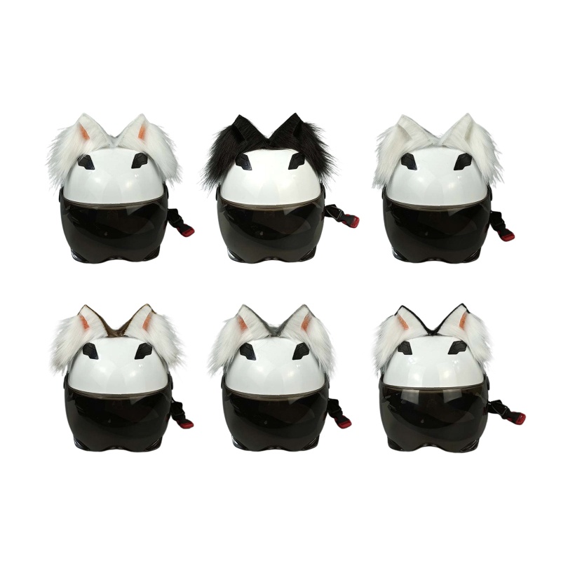 Mũ Bảo Hiểm Tai Mèo Bằng Lông Nhung Dễ Thương Xinh Xắn