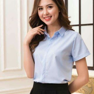 Áo sơ mi uni cộc tay