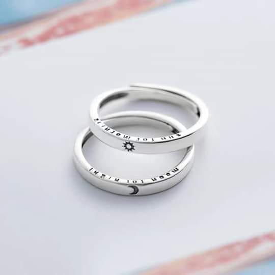 Nhẫn Sun &amp; Moon Bạc 925