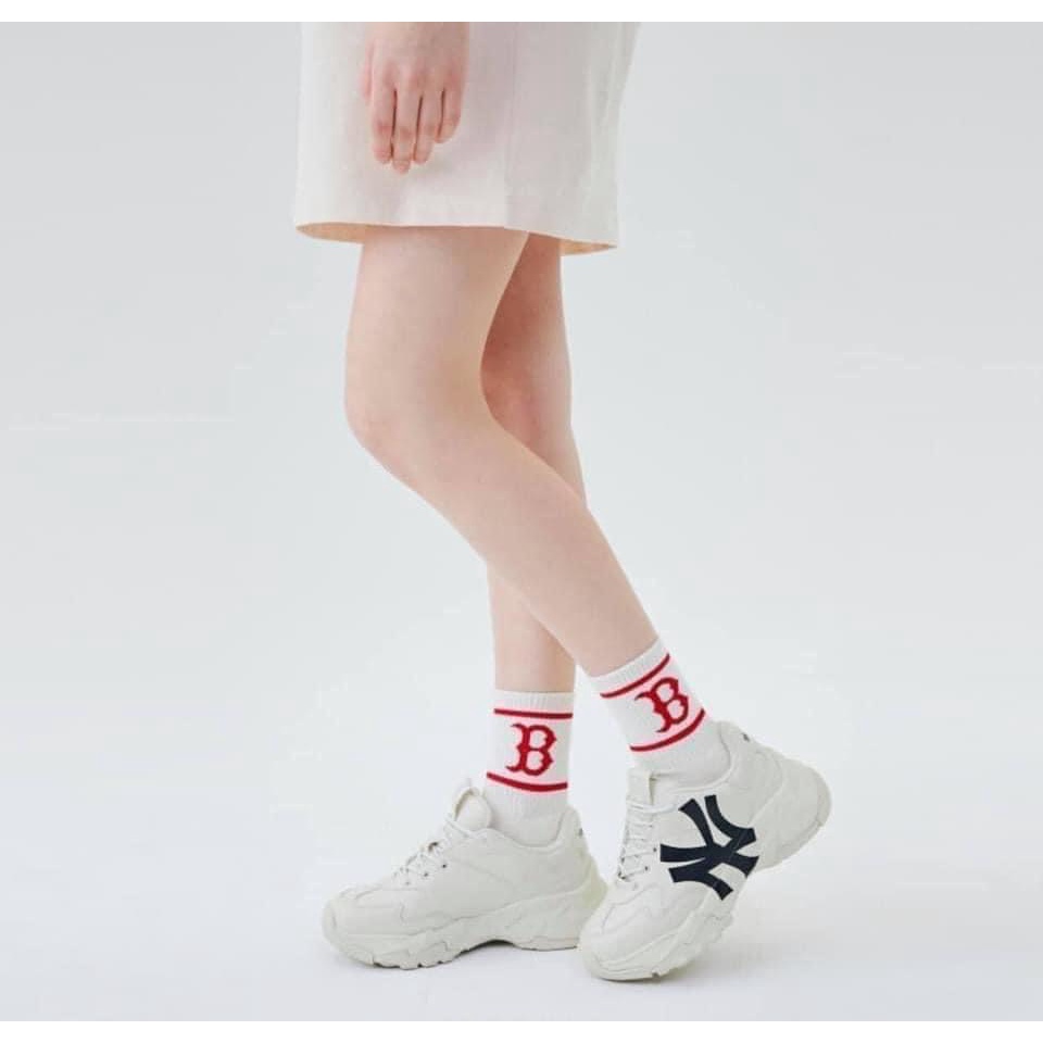 Giày SNEAKER_MLB Chunky NY, logo đen classic, full túi, box + bill