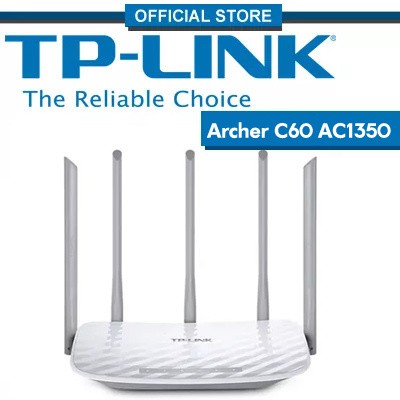 Bộ phát TPLINK Băng tần kép Wi-Fi AC1350 Archer C60 | BigBuy360 - bigbuy360.vn