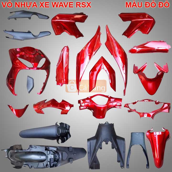 Wave RSX Nhựa TRẮNG cao cấp màu ĐỎ ĐÔ vỏ nhựa xe Wave RSX loại TỐT như ZIN